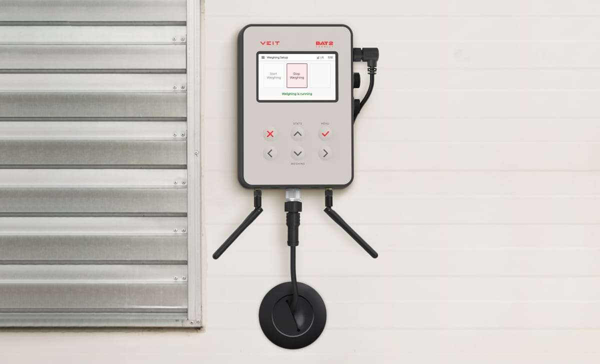 Poultry Farm Cybersecurity, The BAT 2 Connet scale, which is mounted on the wall